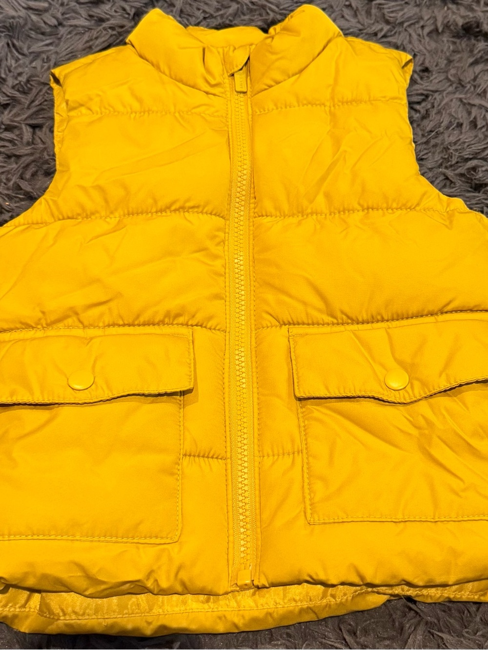 Old Navy Bright Yellow Toddler Puffer Vest